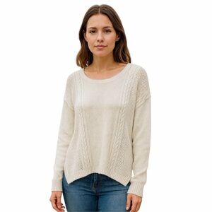 American Eagle Outfitters Knit Cream Sweater size large